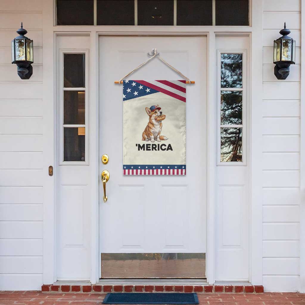 Funny Merica Corgi Lover 4th Of July Patriotic Garden Flag Dog Mom Dad Gift