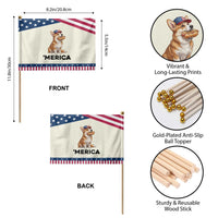 Funny Merica Corgi Lover 4th Of July Patriotic Handheld Flag Dog Mom Dad Gift