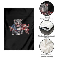 Patriotic Pitbull Dog USA Flag Garden Flag 4th Of July Pride