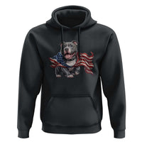 Patriotic Pitbull Dog USA Flag Hoodie 4th Of July Pride