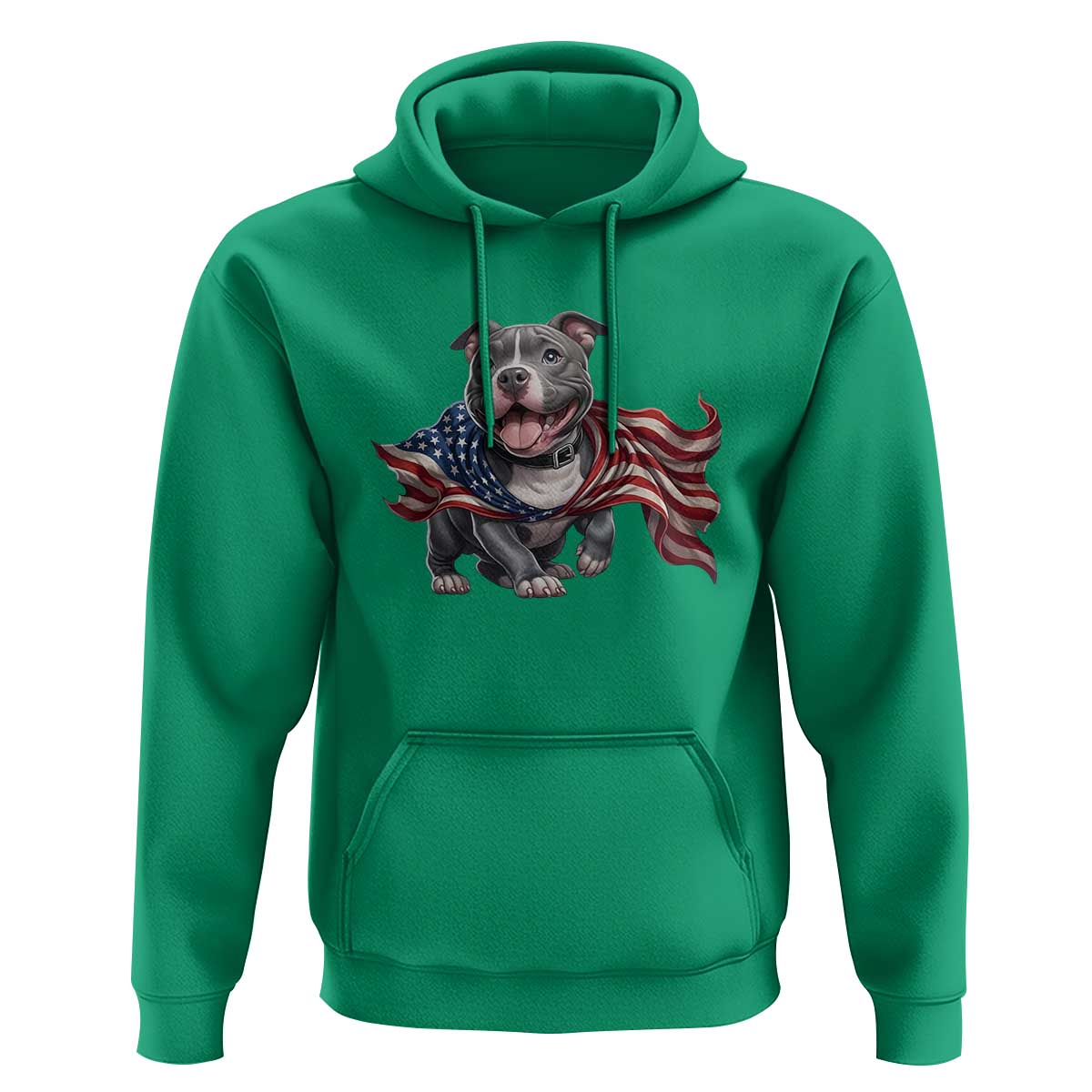 Patriotic Pitbull Dog USA Flag Hoodie 4th Of July Pride