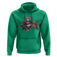 Patriotic Pitbull Dog USA Flag Hoodie 4th Of July Pride
