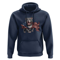 Patriotic Pitbull Dog USA Flag Hoodie 4th Of July Pride
