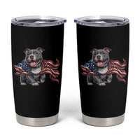 Patriotic Pitbull Dog USA Flag Tumbler Cup 4th Of July Pride