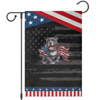 Cute Pitbull Dog USA Flag Patriotic Garden Flag 4th Of July Pride