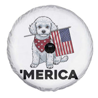 Merica Poodle Mom Dad Patriotic Gift Spare Tire Cover 4th Of July Pride