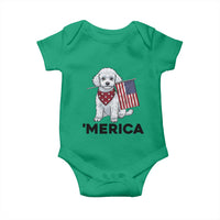 Merica Poodle Mom Dad Patriotic Gift Baby Onesie 4th Of July Pride