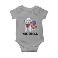Merica Poodle Mom Dad Patriotic Gift Baby Onesie 4th Of July Pride