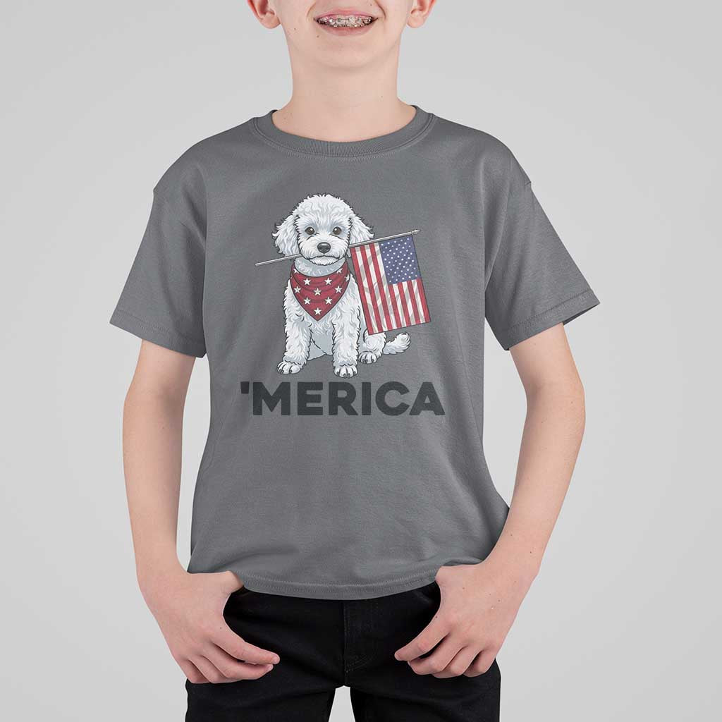 Merica Poodle Mom Dad Patriotic Gift T Shirt For Kid 4th Of July Pride