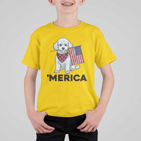 Merica Poodle Mom Dad Patriotic Gift T Shirt For Kid 4th Of July Pride