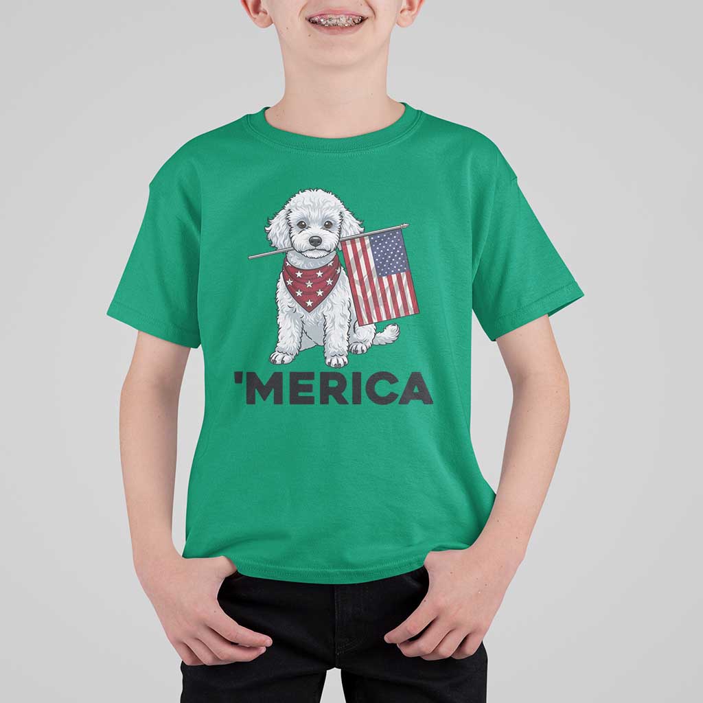 Merica Poodle Mom Dad Patriotic Gift T Shirt For Kid 4th Of July Pride
