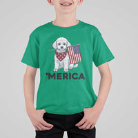 Merica Poodle Mom Dad Patriotic Gift T Shirt For Kid 4th Of July Pride