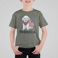 Merica Poodle Mom Dad Patriotic Gift T Shirt For Kid 4th Of July Pride