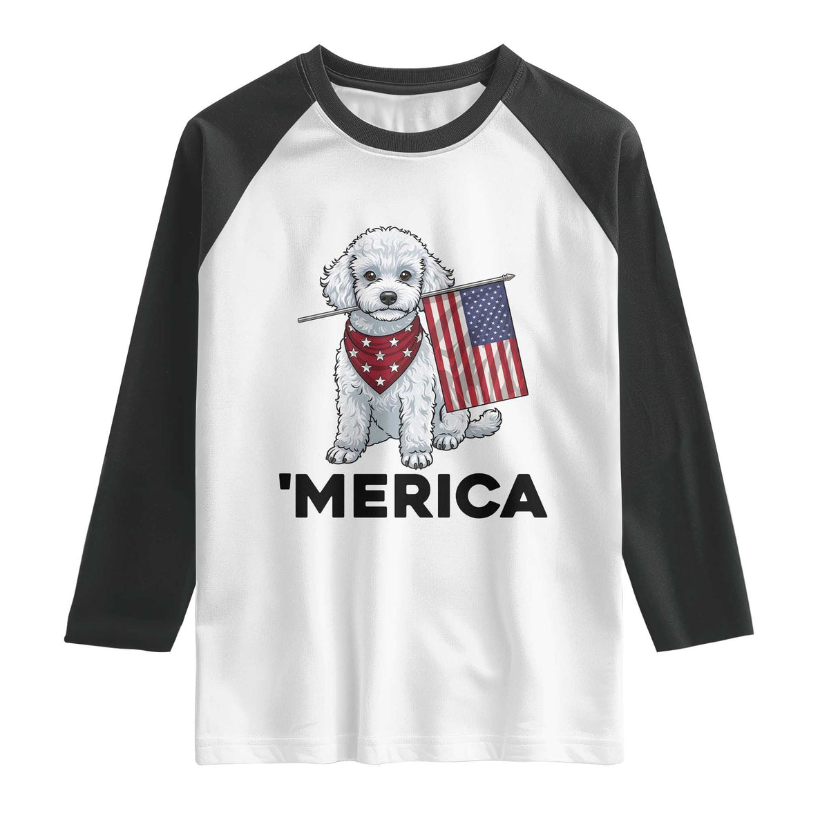 Merica Poodle Mom Dad Patriotic Gift Raglan Shirt 4th Of July Pride