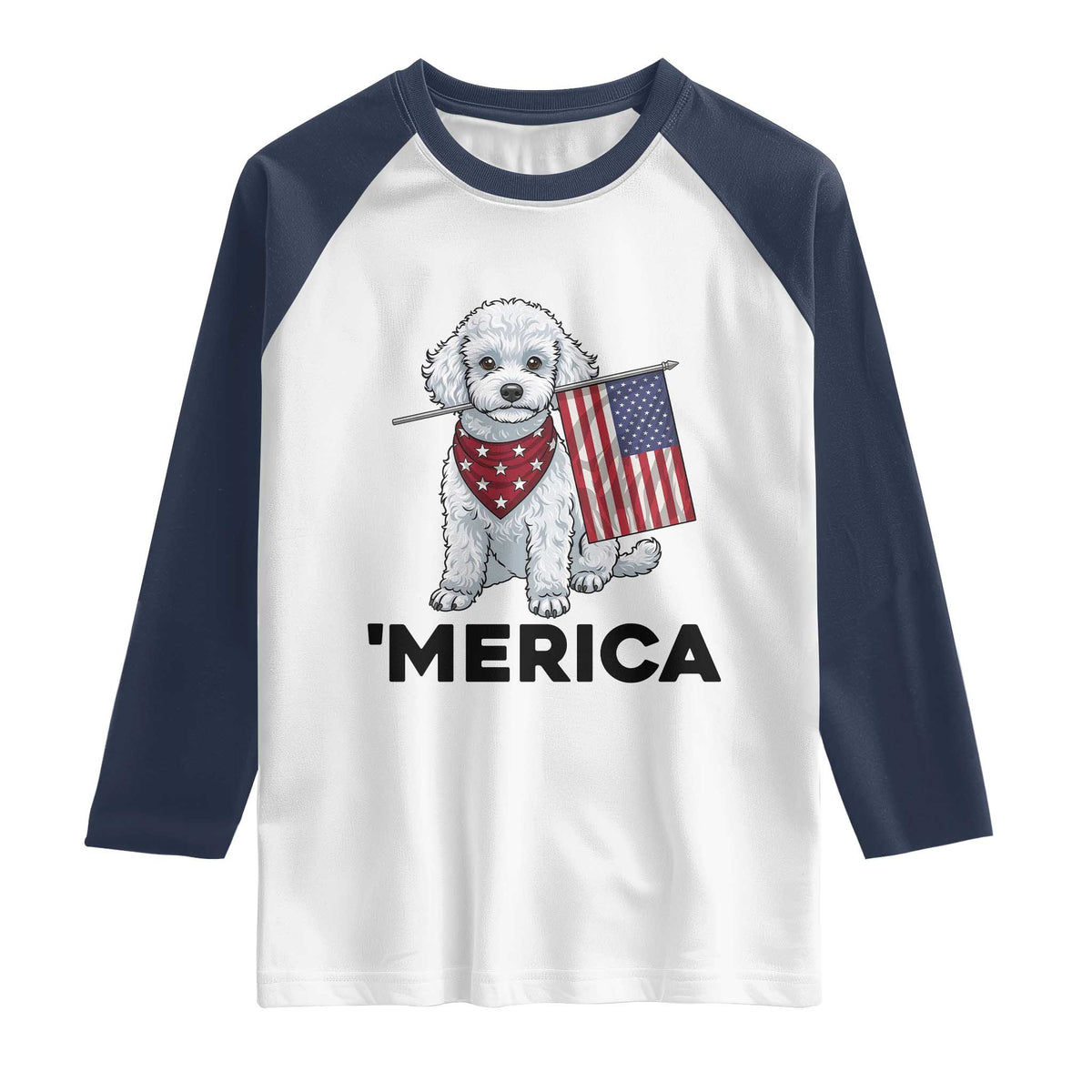 Merica Poodle Mom Dad Patriotic Gift Raglan Shirt 4th Of July Pride