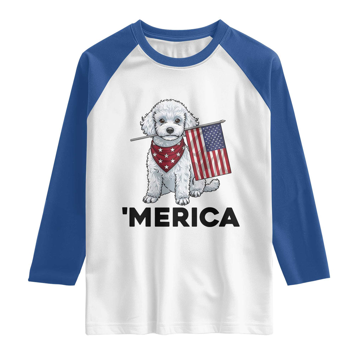 Merica Poodle Mom Dad Patriotic Gift Raglan Shirt 4th Of July Pride