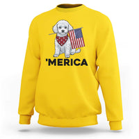 Merica Poodle Mom Dad Patriotic Gift Sweatshirt 4th Of July Pride