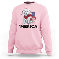 Merica Poodle Mom Dad Patriotic Gift Sweatshirt 4th Of July Pride