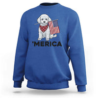 Merica Poodle Mom Dad Patriotic Gift Sweatshirt 4th Of July Pride