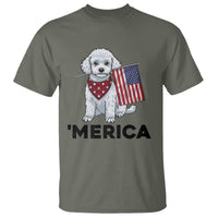 Merica Poodle Mom Dad Patriotic Gift T Shirt 4th Of July Pride