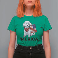 Merica Poodle Mom Dad Patriotic Gift T Shirt For Women 4th Of July Pride