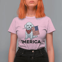 Merica Poodle Mom Dad Patriotic Gift T Shirt For Women 4th Of July Pride