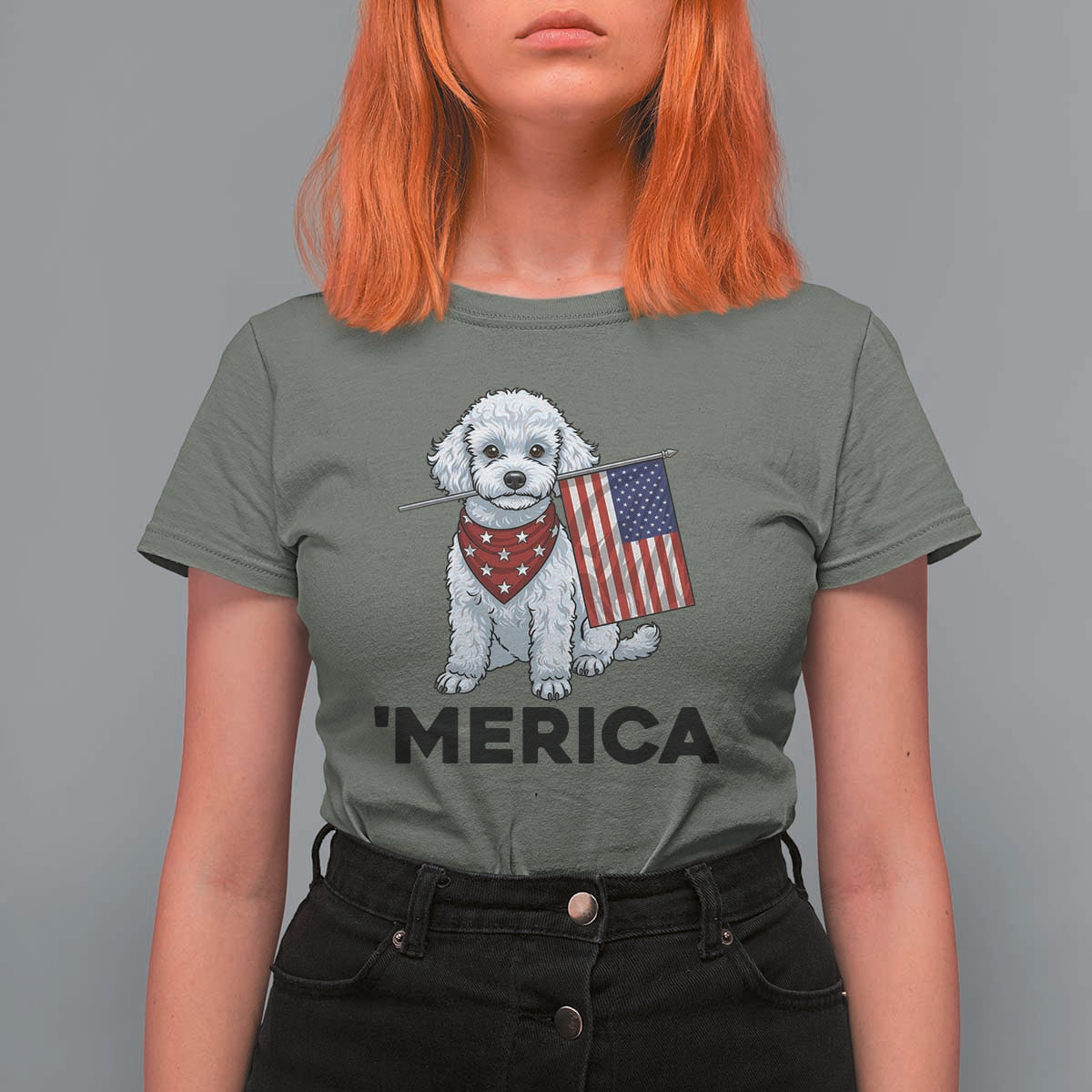 Merica Poodle Mom Dad Patriotic Gift T Shirt For Women 4th Of July Pride