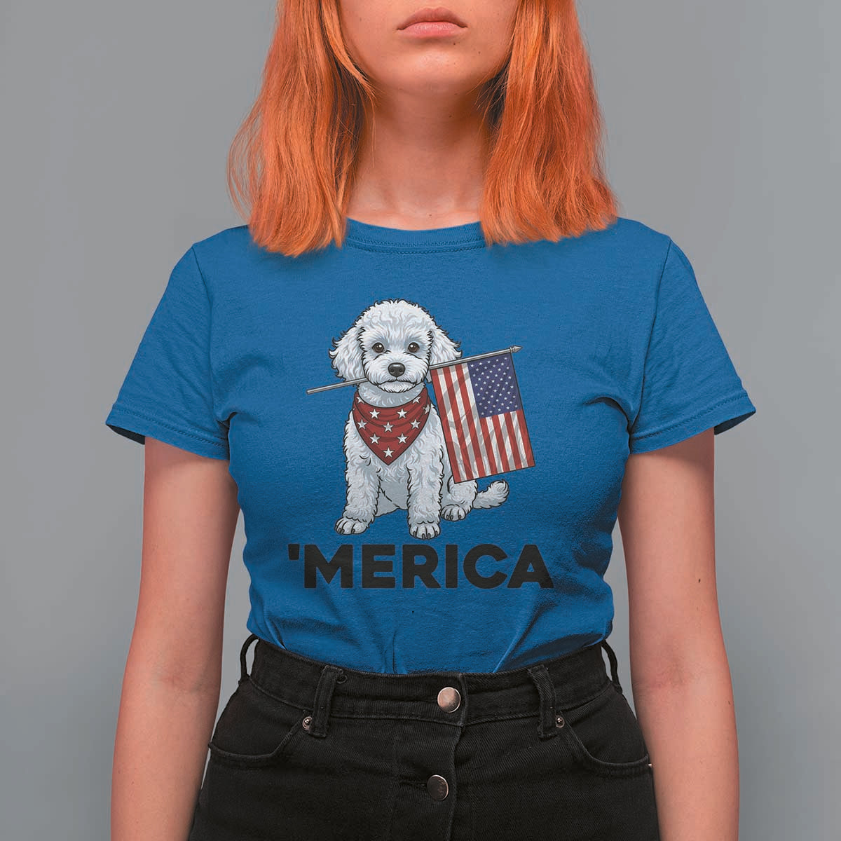 Merica Poodle Mom Dad Patriotic Gift T Shirt For Women 4th Of July Pride