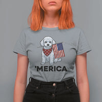 Merica Poodle Mom Dad Patriotic Gift T Shirt For Women 4th Of July Pride