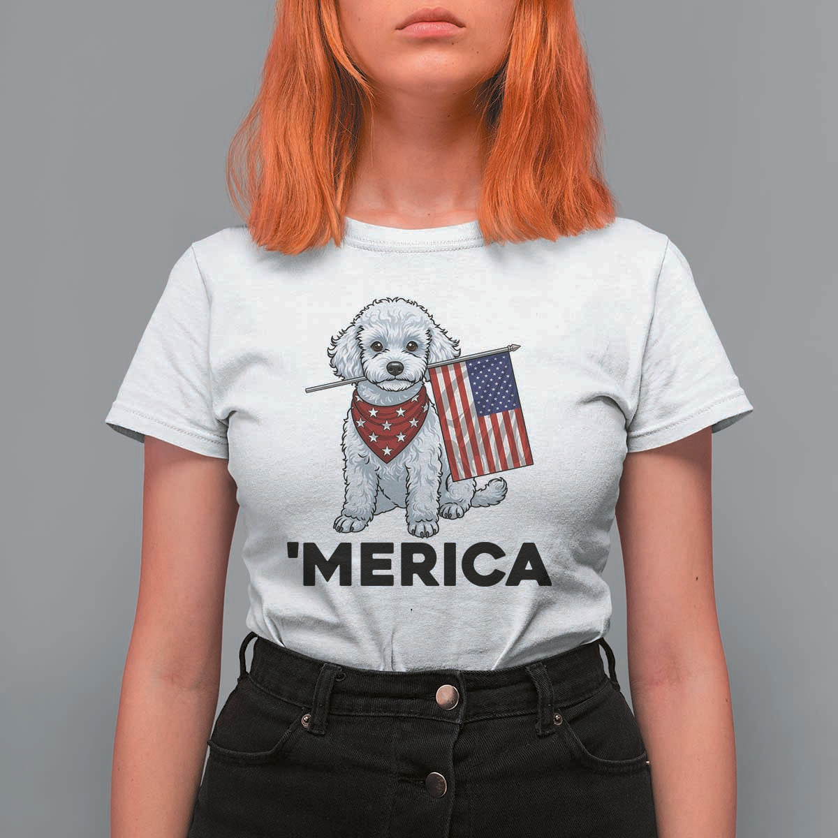 Merica Poodle Mom Dad Patriotic Gift T Shirt For Women 4th Of July Pride