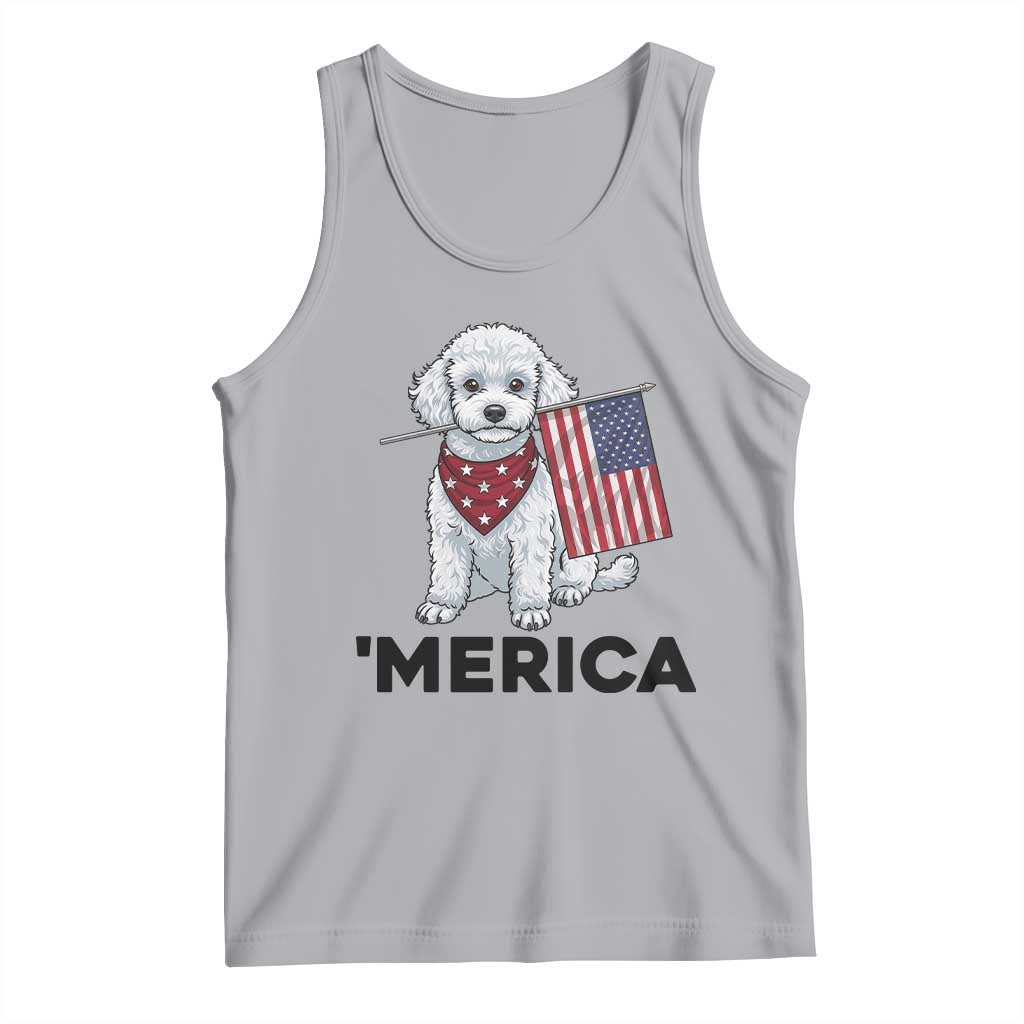 Merica Poodle Mom Dad Patriotic Gift Tank Top 4th Of July Pride