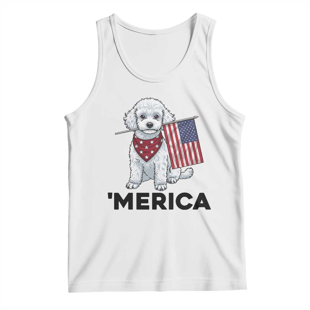 Merica Poodle Mom Dad Patriotic Gift Tank Top 4th Of July Pride