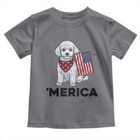 Merica Poodle Mom Dad Patriotic Gift Toddler T Shirt 4th Of July Pride