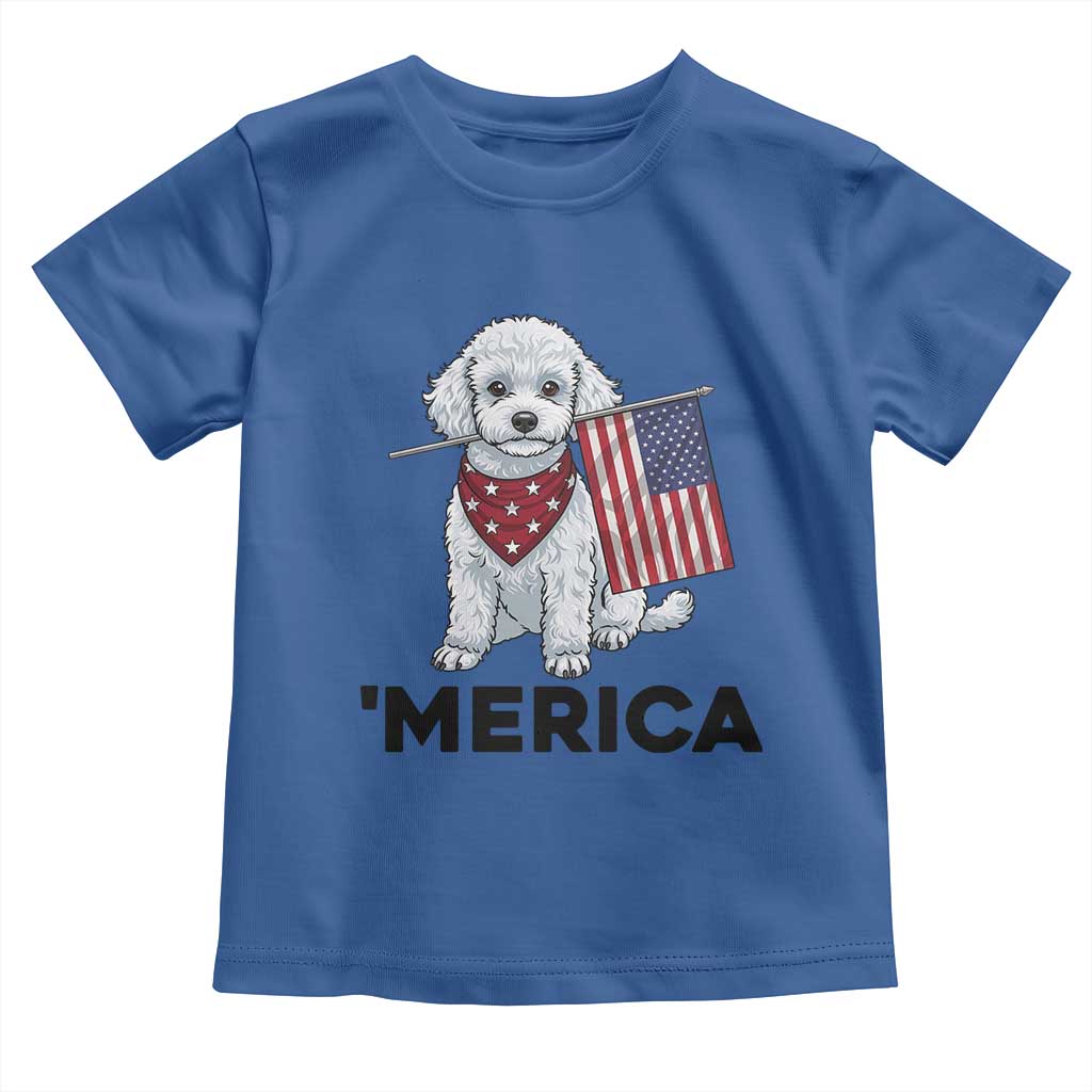 Merica Poodle Mom Dad Patriotic Gift Toddler T Shirt 4th Of July Pride