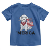Merica Poodle Mom Dad Patriotic Gift Toddler T Shirt 4th Of July Pride