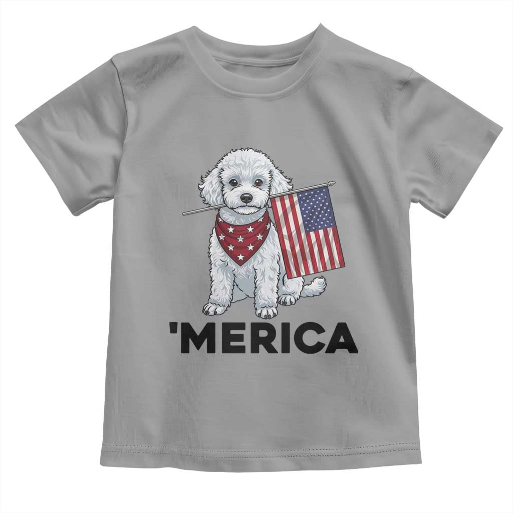 Merica Poodle Mom Dad Patriotic Gift Toddler T Shirt 4th Of July Pride