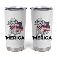 Merica Poodle Mom Dad Patriotic Gift Tumbler Cup 4th Of July Pride