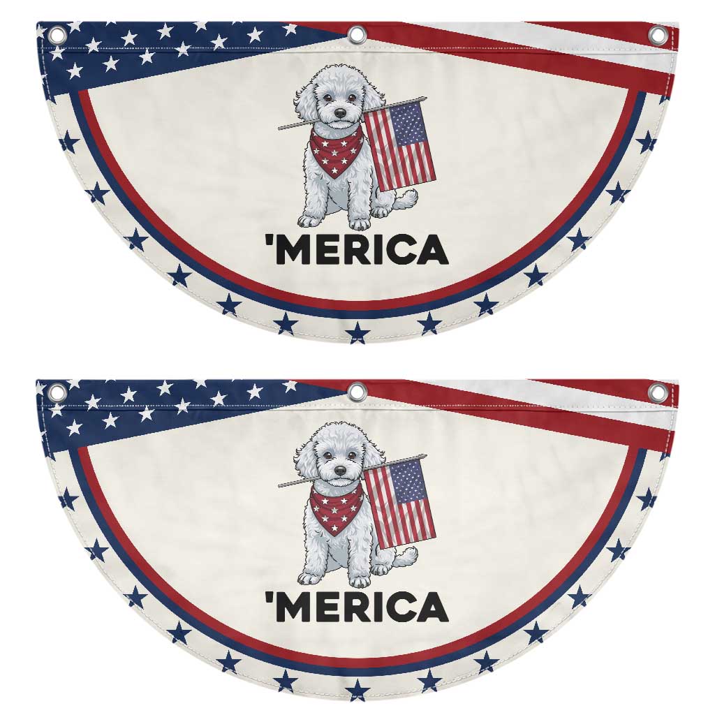 Merica Poodle Mom Dad Gift Patriotic Fan Flag 4th Of July Pride