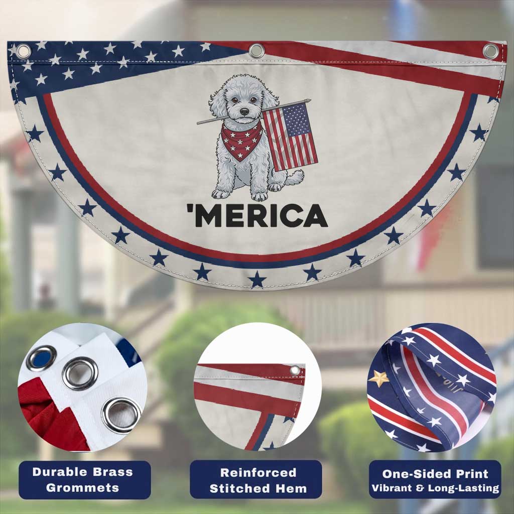 Merica Poodle Mom Dad Gift Patriotic Fan Flag 4th Of July Pride