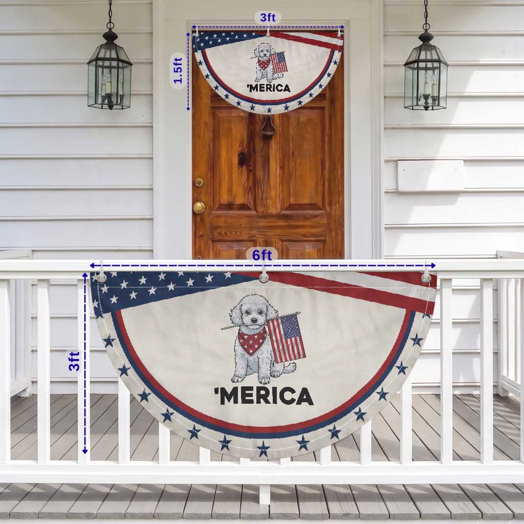 Merica Poodle Mom Dad Gift Patriotic Fan Flag 4th Of July Pride