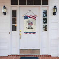 Merica Poodle Mom Dad Gift Patriotic Garden Flag 4th Of July Pride