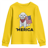 Merica Poodle Mom Dad Patriotic Gift Youth Sweatshirt 4th Of July Pride