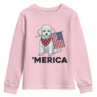 Merica Poodle Mom Dad Patriotic Gift Youth Sweatshirt 4th Of July Pride