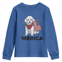 Merica Poodle Mom Dad Patriotic Gift Youth Sweatshirt 4th Of July Pride