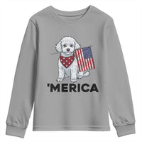 Merica Poodle Mom Dad Patriotic Gift Youth Sweatshirt 4th Of July Pride