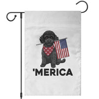 Merica Poodle Dog Lover Gift Garden Flag Patriotic 4th Of July