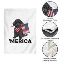 Merica Poodle Dog Lover Gift Garden Flag Patriotic 4th Of July