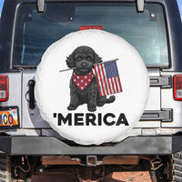 Merica Poodle Dog Lover Gift Spare Tire Cover Patriotic 4th Of July