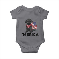 Merica Poodle Dog Lover Gift Baby Onesie Patriotic 4th Of July