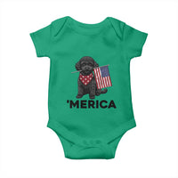 Merica Poodle Dog Lover Gift Baby Onesie Patriotic 4th Of July